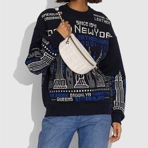 Coach quilted chain belt bag